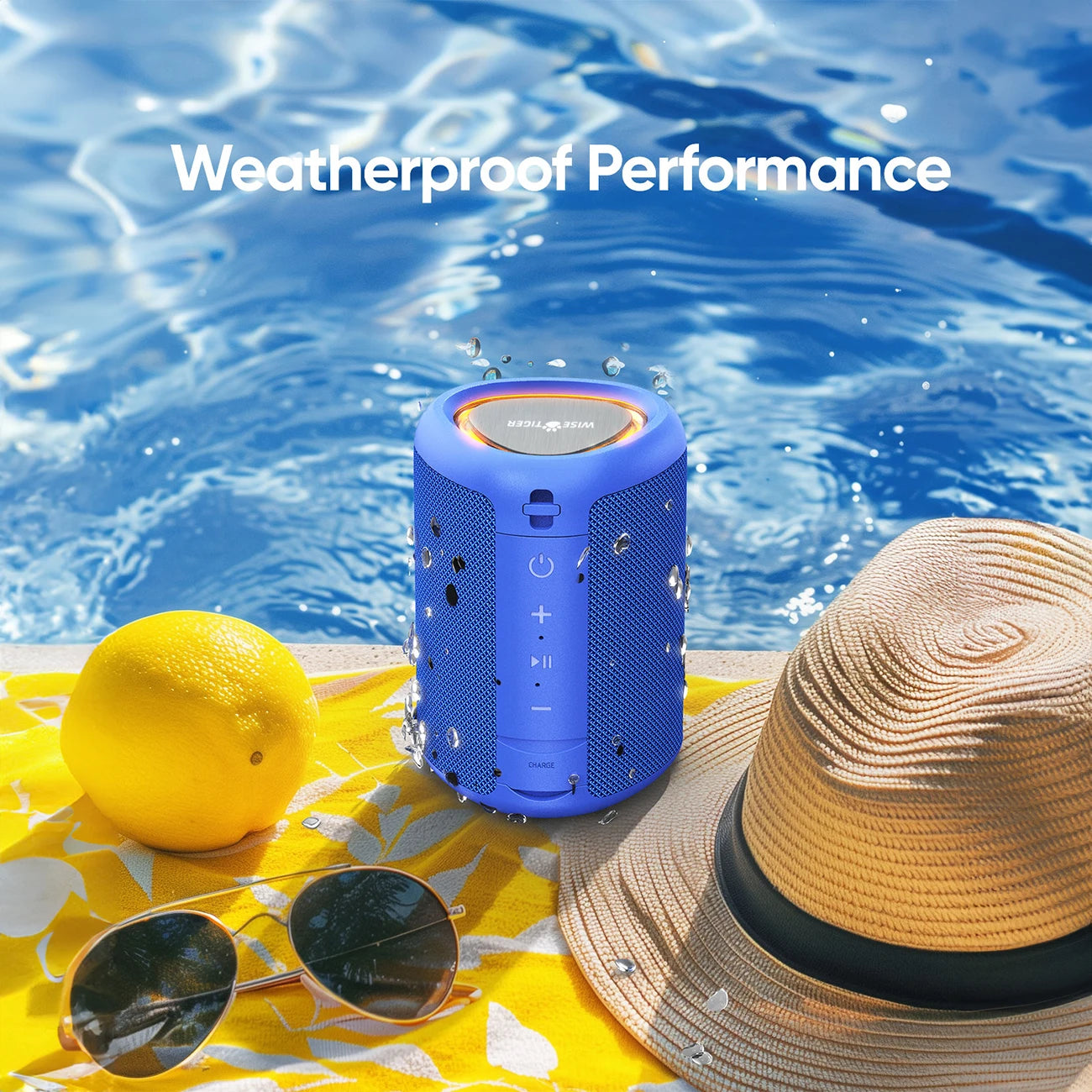 WISETIGER A46 Blue Wireless Stereo Connectivity 2 Bluetooth